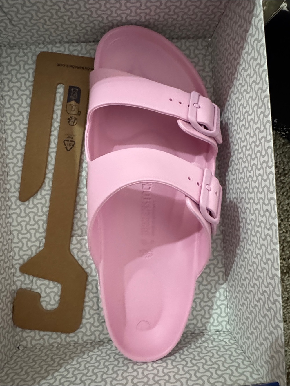 Birkenstock Pink EVA Arizona Two-Strap Sandal
